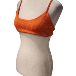 Pretty Little Thing Orange Crop/Bra Top BNWT